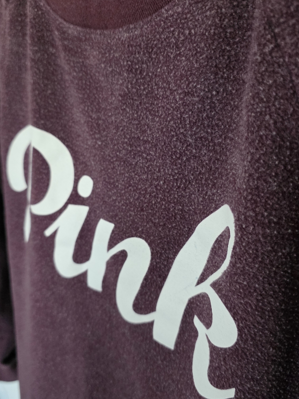 Victoria’s Secret PINK Plum Crewneck Sweatshirt Women’s Large Cozy Lounge - Picture 3 of 4